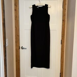 Kenneth Nolan Long Black Simple Dress Size 12 Filly Lined